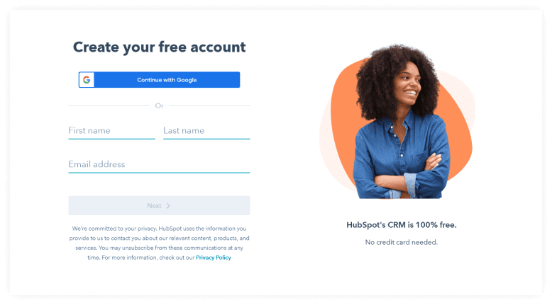 Create a HubSpot CMS account.