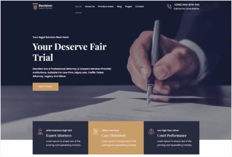 Best Advocate Website Templates for Lawyer Website - HasThemes Blog