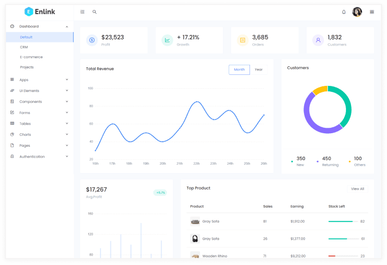 Enlink - Bootstrap Admin Template