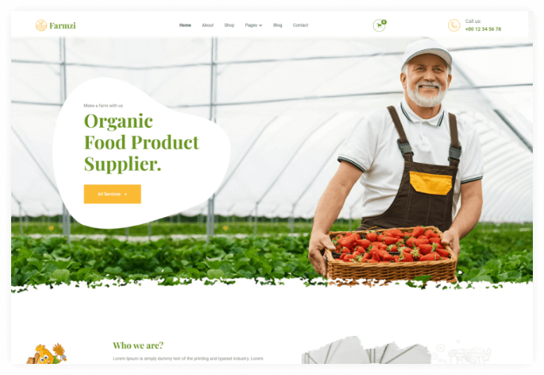 Farmzi -  Agriculture Webflow Website Template