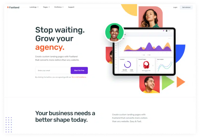 Fastland - Landing Page Template for SaaS, Startup & Agency