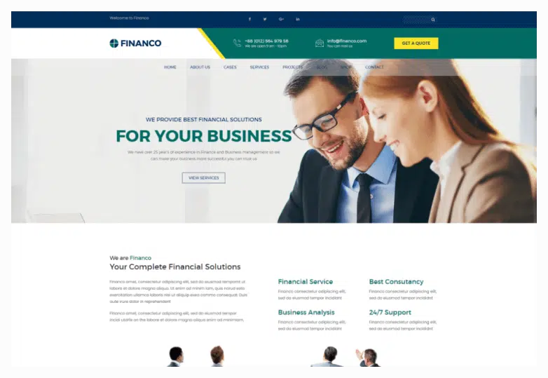 Financo - Finance & Investment HTML Template