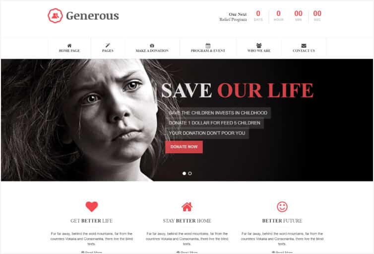 Generous - Non-Profit & Charity Bootstrap Template