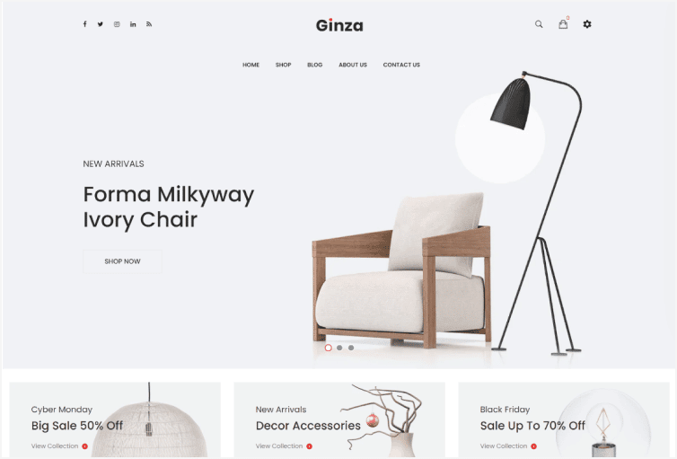 Ginza - Minimal Furniture Shopify Theme