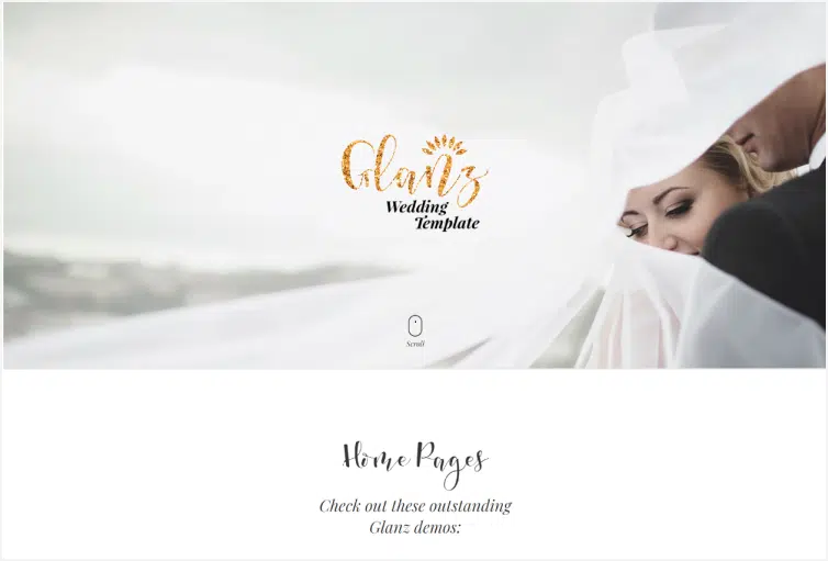 Glanz – Wedding Template