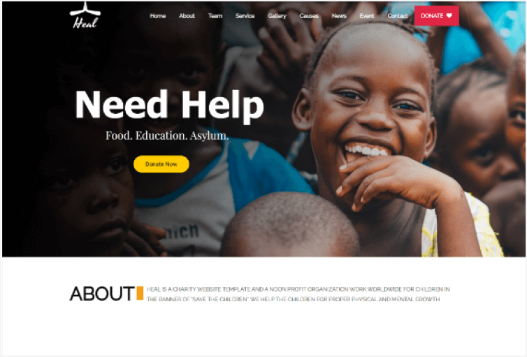 Heal - Multipurpose Charity WordPress Theme