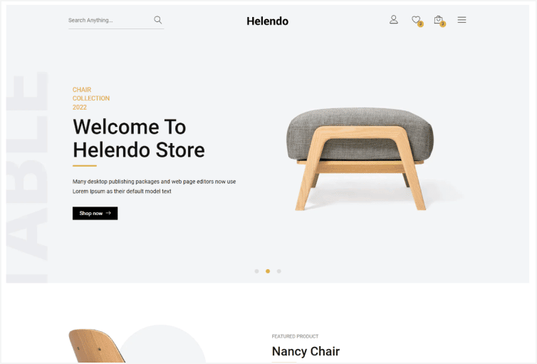 Helendo Furniture eCommerce HTML Template