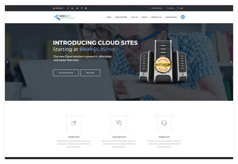 HeroHost - Web Hosting HTML Template