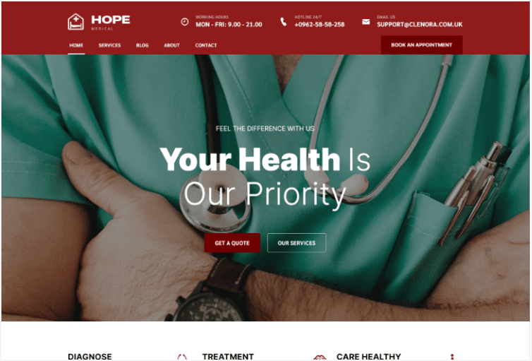 Hope Health Medical HTML5 Template
