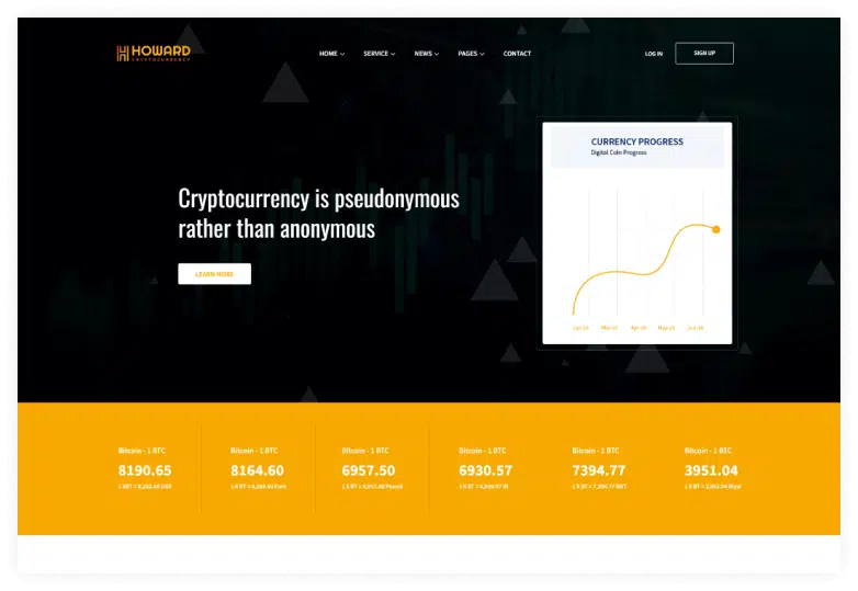 Howard - React JS Crypto Currency Template