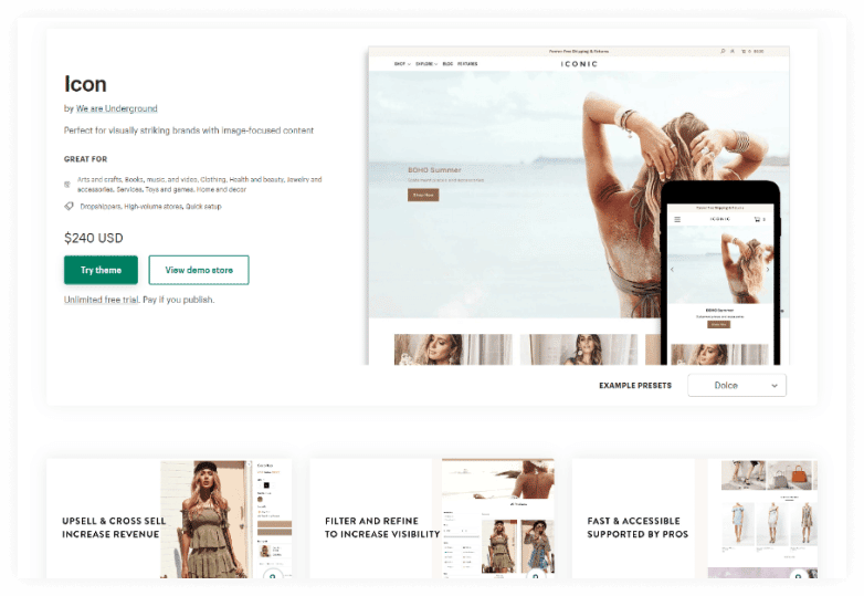What is the Iconic Shopify Theme?
