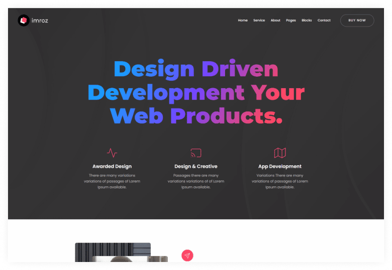 Imroz- Creative Agency and Portfolio Bootstrap Template