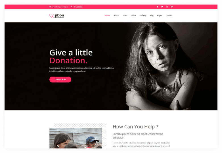 Jibon - Charity Bootstrap4 Template