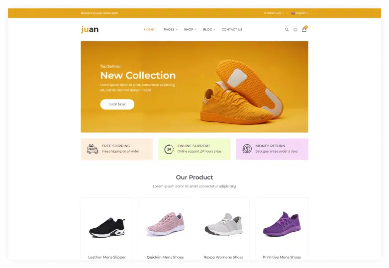 Juan - Shoes Store HTML Template