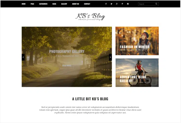 KB’s – Blog HTML Template 