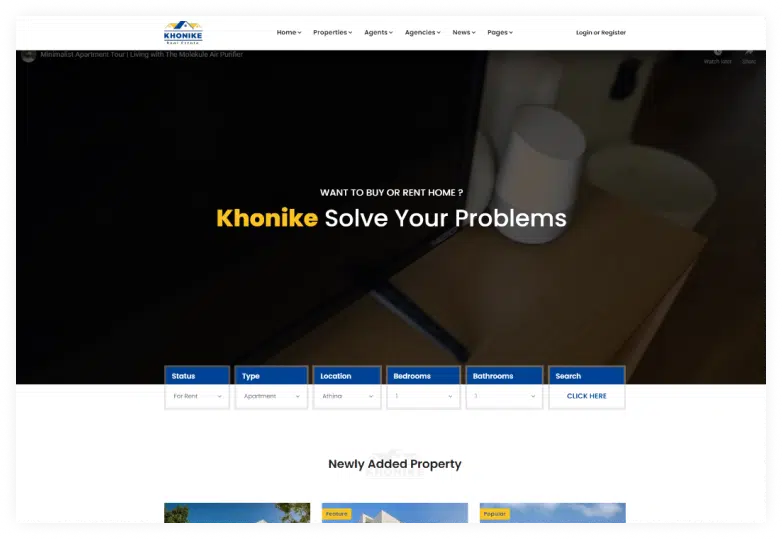 Khonike - Real Estate Bootstrap 4 Template