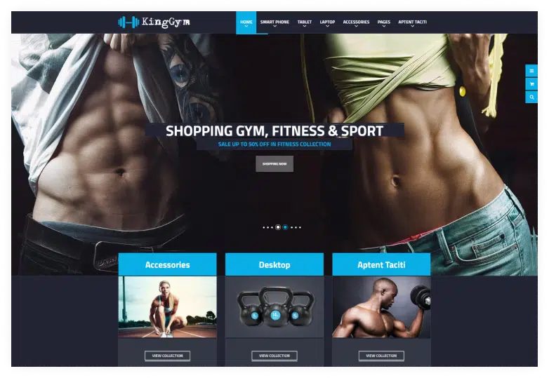 Kinggym - GYM Accessories HTML Template
