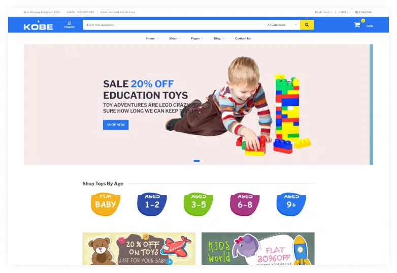 Kobe - Kids Toys Electronics Store HTML Template
