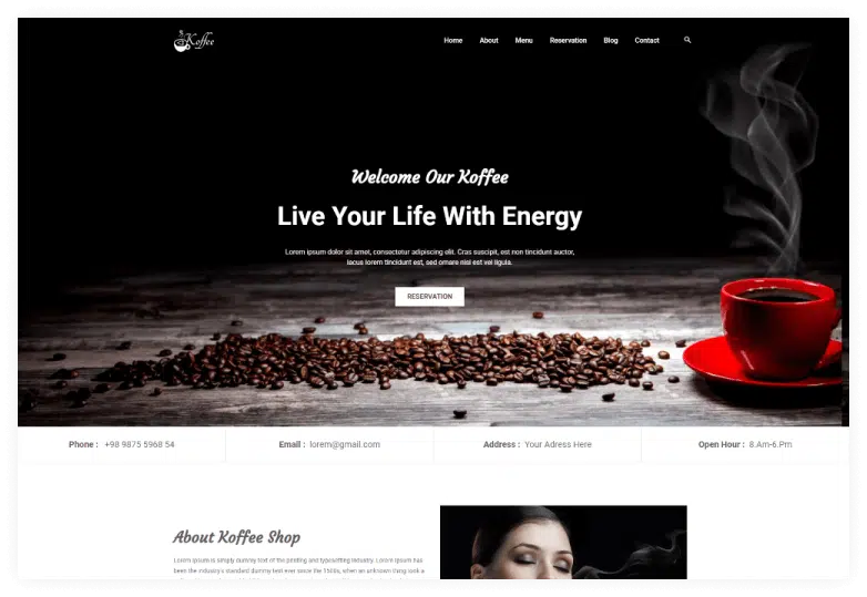 Koffee - Coffee Shop HTML Template