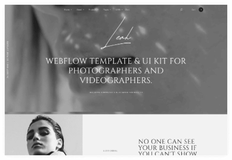 Leah -Photography Webflow Template