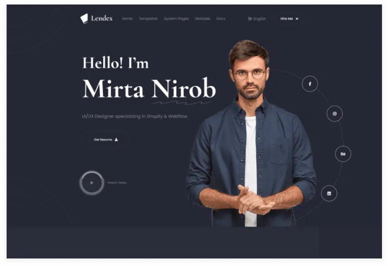 Lendex Personal Portfolio HubSpot Theme