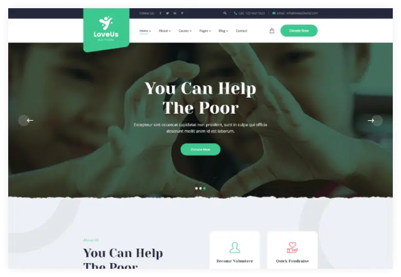 Loveus - Charity NonProfit HTML Template