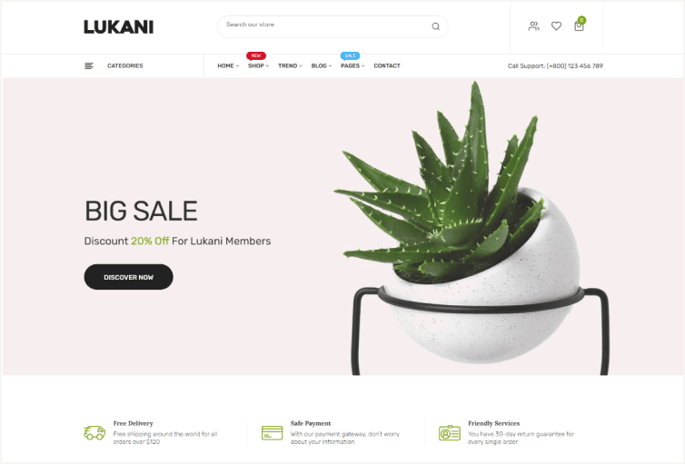 Lukani - Plant and Flower Shop Shopify Theme