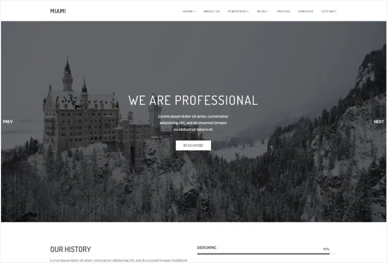 Miami – Creative Minimal Portfolio Template