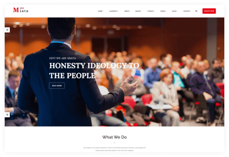 Political Party Website Template - Miata