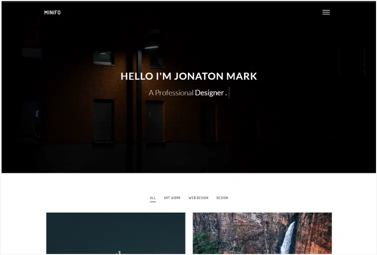 Minifo – Minimal Portfolio HTML Template