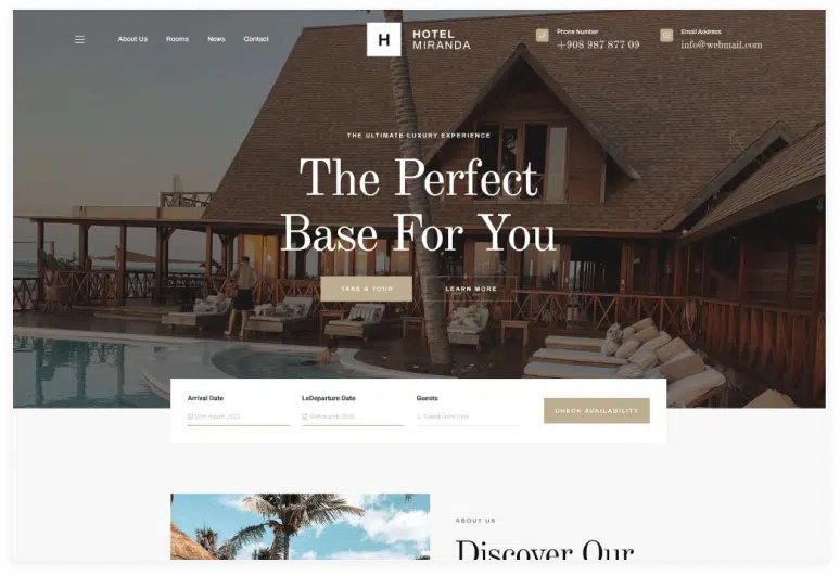 Miranda - Hotel booking HTML Template