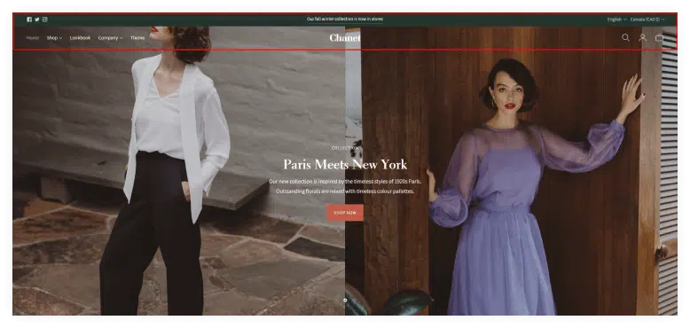 Multiple Header Layouts