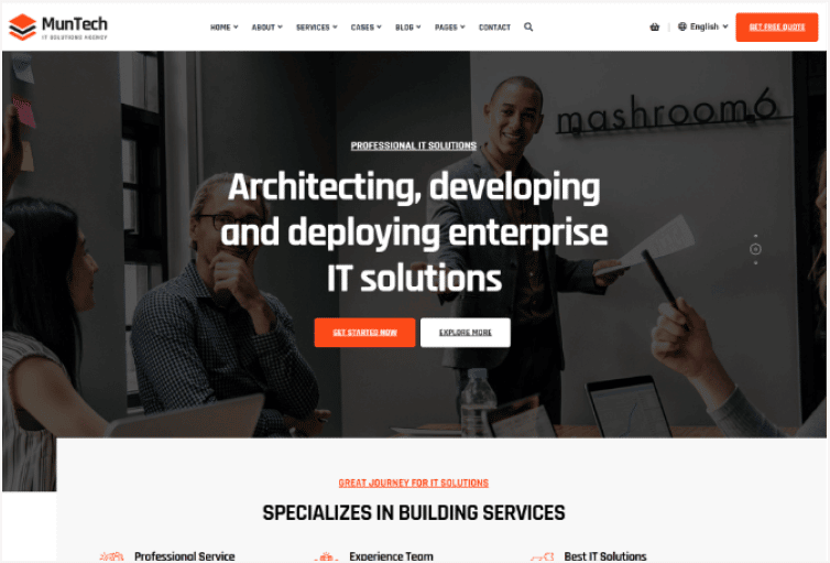 Munteh - IT Solutions Services HTML Template