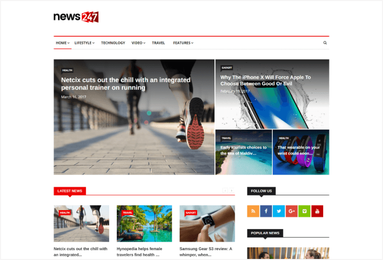 News247 – News Magazine HTML Template 