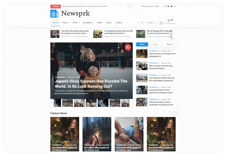 Newsprk - News Magazine Template 
