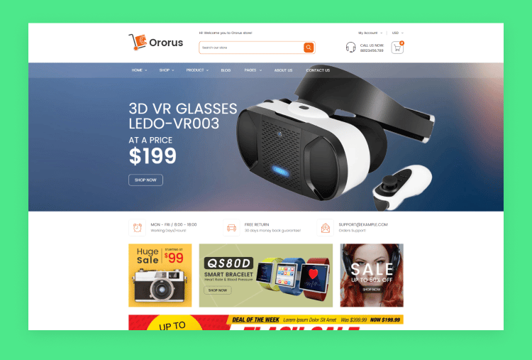 Ororus - Electronic Stores Shopify Theme