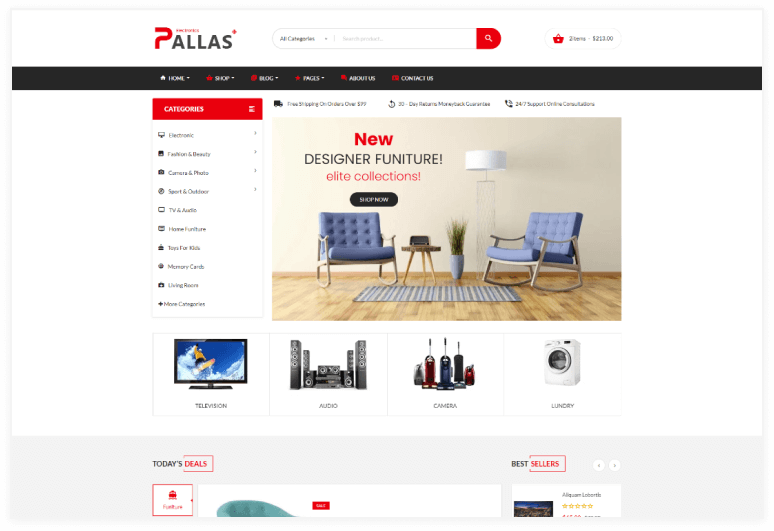 Pallas - Bootstrap 4 Electronics eCommerce HTML Template