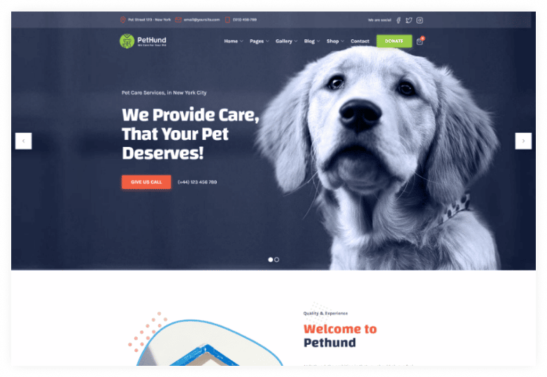 Pet Hund - Animals Shop & Veterinary HTML Template