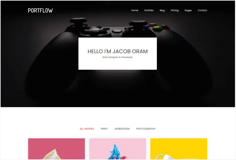 Portflow – Minimal Portfolio Template