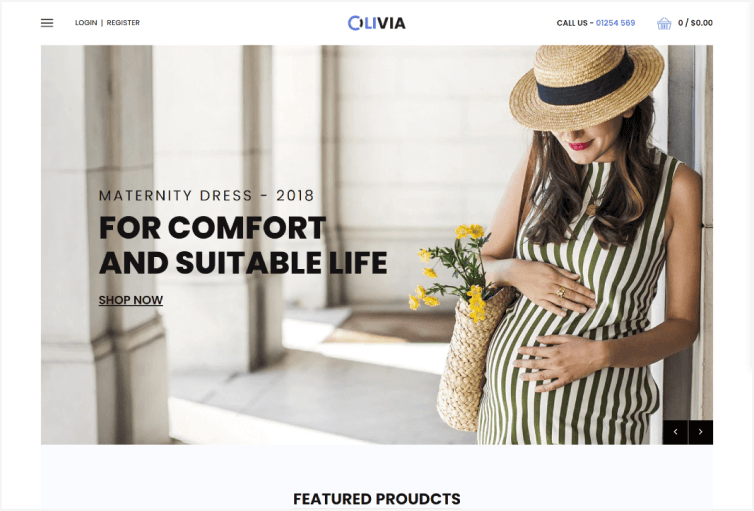 Olivia Maternity Shop Shopify Theme