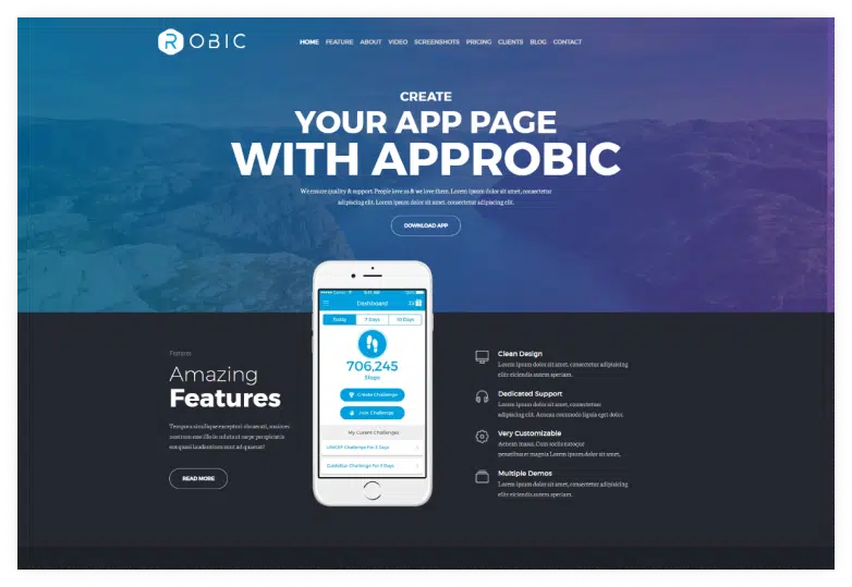 Multipurpose Landing Page Template - Robic
