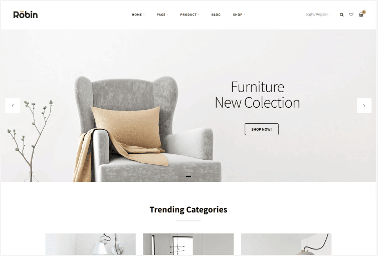 Robin – A Furniture WooCommerce WordPress Theme