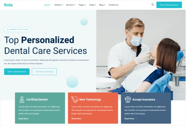 Rola Medical Dental WordPress Theme