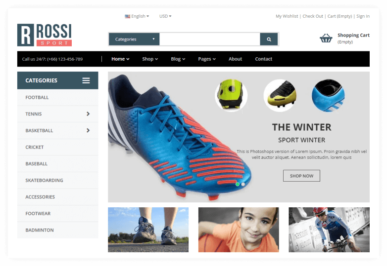 Rossi - Sports Store HTML Template