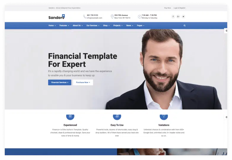 Finance Business HTML Template - Sanders