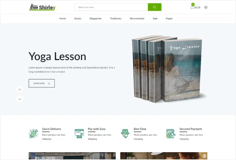 Shirley – Book Store Shopify Theme