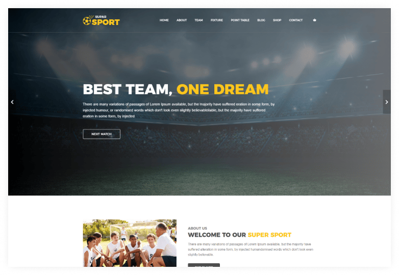 SuparSport - Soccer and Football Club HTML Template