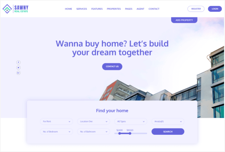Swany – Real Estate Bootstrap Template