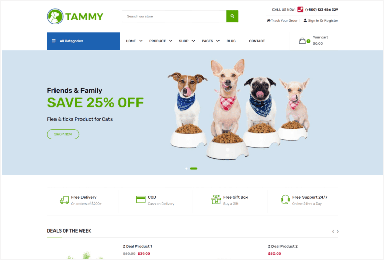 Tammy - Pet Care Shopify Theme