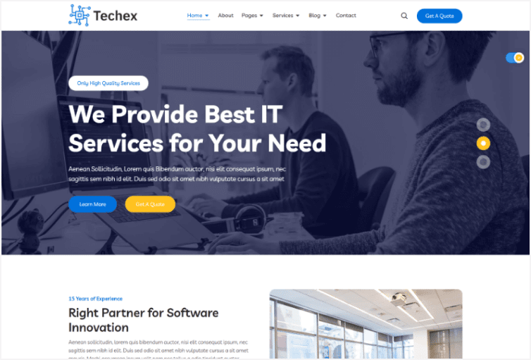 Techex – Technology & IT Services HTML Template